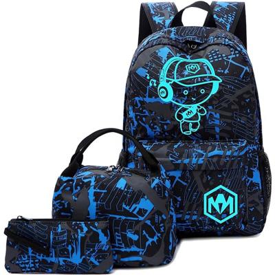 China Custom Logo Student Unisex Starry Night Light Children's Backpack Printed Backpack for sale