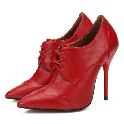 Китай Sexy Women Plum Pointed Toe High Heel Lace Up Ankle Fashion Trendy Boots Slipper Sandals продается