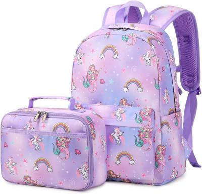 China Girls Backpack Pre School Backpack Mermaid Backpack Two Piece Set School Backpack for sale