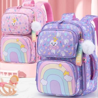 China Elementary School Backpack Rainbow Unicorn Cute Cartoon Student Backpack for sale