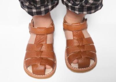 China Zapatos para andar del bebé del cuero de la suela exterior de goma de los muchachos del verano en venta