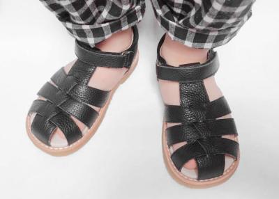 China Zapatos de vestir convenientes de cuero del niño de la correa de la vaca en venta