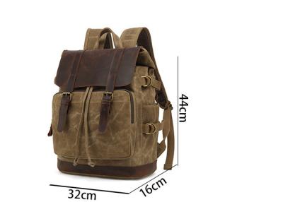 China Fits 14 Inch Laptop Canvas Rucksack Casual Daypack for sale