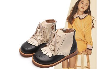 China Lace Up Fashion Side Zipper Kids Oxford Boots for sale