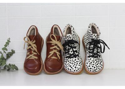 China Children's Leopard Pattern Real Leather Martin Boots 16.3cm - 17.8cm Size Optional for sale
