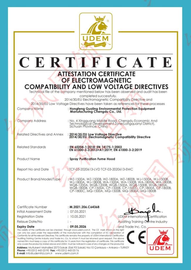Acid & Alkali Resistant Fireproof Lab Furniture Laboratory Chemical Bench-Top Ductless Fume Hood with Explosion Proof