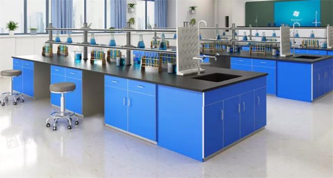 Biology Chemistry Physics Laboratory Chemical Resistance Stainless Steel Laboratory Sink Work Bench with Reagent Rack for School Hospital