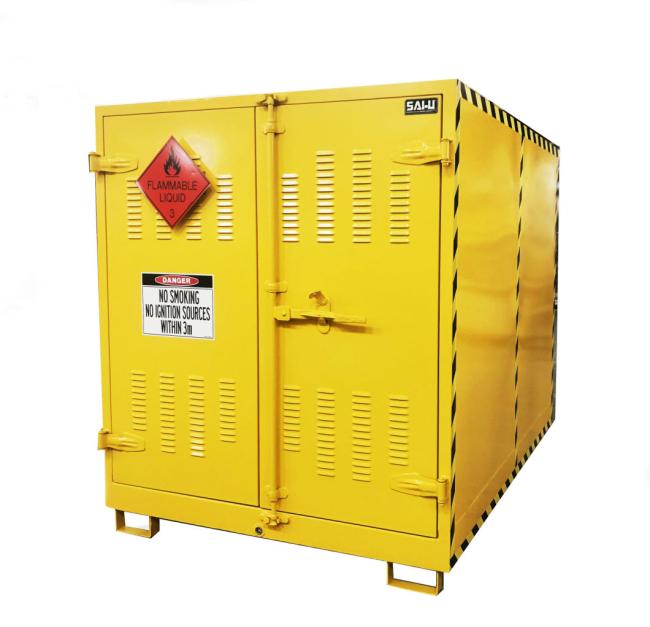 Fire Resistant Stainless Steel Double Door Combustible Flammable Vertical Oil Drum Storage Cabinet for Laboratory Biology Chemistry