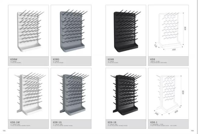 Grey White Black Corrosion Resistance Laboratory Furniture Accessories Single Face Plastic Stainless Steel Lab Drying Rack Pegboard