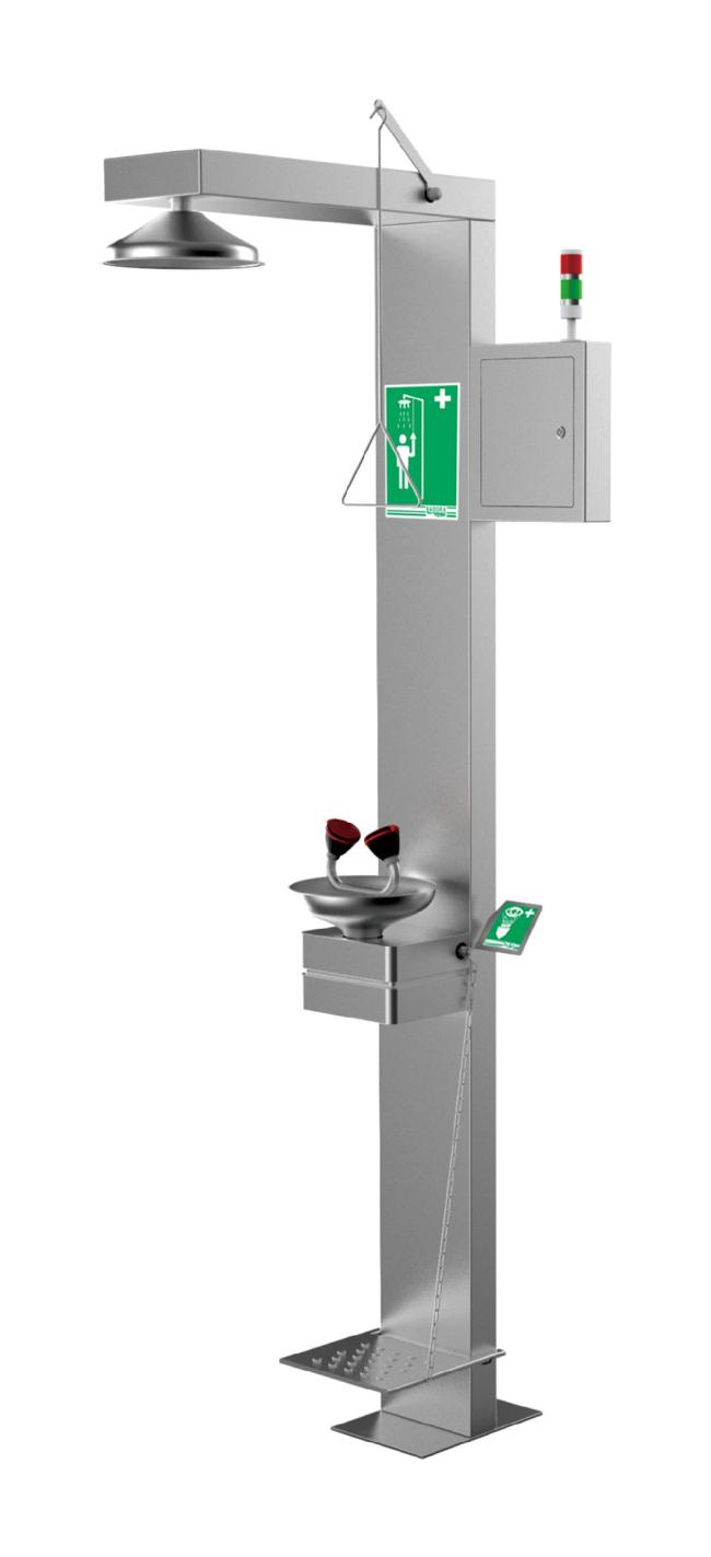 Corrosion Resistance Easy Disinfection Stainless Steel Portable Eyewash Station Emergency Safety Shower and Eye Wash