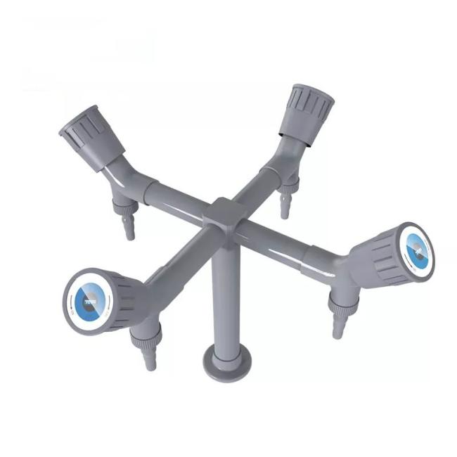 Chemical Resistant CE Certified PP PVDF PPR Laboratory Furniture Quadruple Outlet Lab Faucet