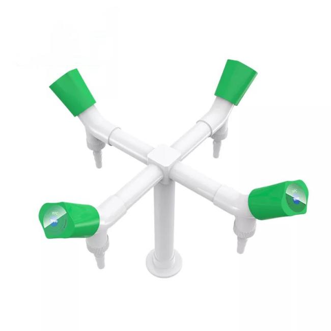Chemical Resistant CE Certified PP PVDF PPR Laboratory Furniture Quadruple Outlet Lab Faucet