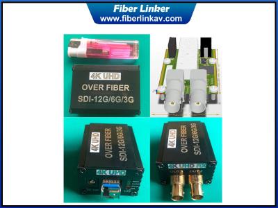 China Mini 12G-SDI to fiber converter over single LC/SFP for sale