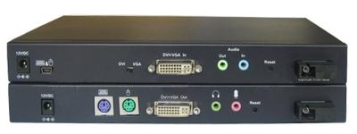 China KVM& DVI+VGA Extender over fiber( stop production) for sale