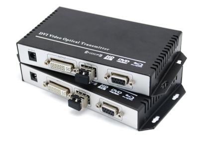China 4K resolution DVI Fiber Extender （could be 20KM over 1 fiber with data） for sale