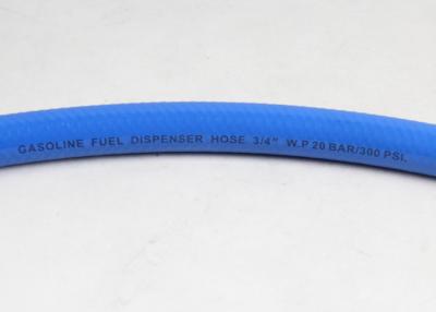 China ID 3 / 4 Inch Blue Flexible Fuel Dispenser Hose Single Wire For Gas Station for sale