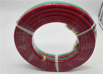 China Grade R 1 / 4 Inch X 25 FT  Twin Welding Hose With Brass Fittings , Long Life for sale