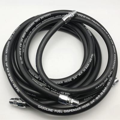 China 3/4 Inch X 4 Meters Fuel Dispensing Hose NPT Swivels Petroleum Transfer In Petrol Station for sale