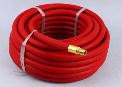 China Red Rubber Air Hose with BSP Or NPT Fittings , Rubber Air Line BP 900 / 1200 Psi for sale