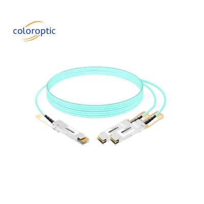 China CO-1X1CP AOC DAC Cable 400G OSFP To 2x200G QSFP56 Links for sale