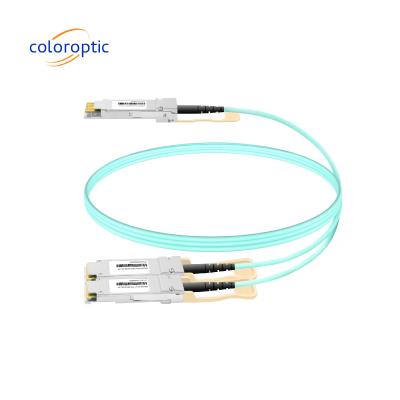 China 3m AOC DAC Cable 10Gbps 800G OSFP To 2*400G QSFP112 Links for sale