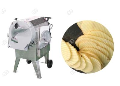 China Corrugated Cucumber And Potato Slicer Machine Crinkle Chips  Easy Change Blade Henan GELGOOG for sale