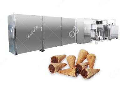 China 5000pcs/h Bite Sized Waffle Cone Filled Chocolate Production Line Fully Automatic for sale