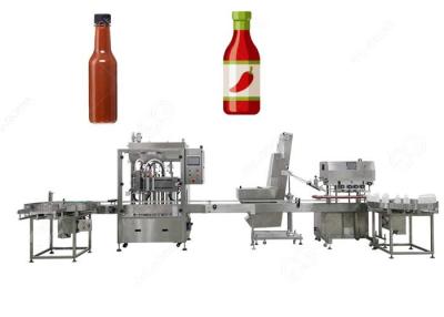 China 20 Bottles/Min Industrial Chili Sauce Filling Machine Chili Paste Filling Line for sale