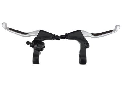 China Twist Shift Alloy Brake Lever , Mountain Bike Components Integraded Bell Design for sale