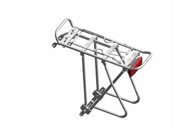 China Powder Coated Alloy Rear Carrier , Adjustable Height Alloy Bike Carrier Rack for sale