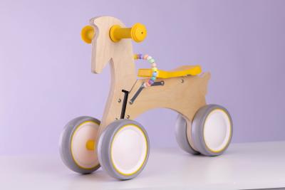 China Toddler 6inch Wheel Birch Log Rocking Horse Balance Bike Without Base for sale
