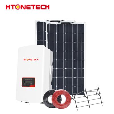 China Htonetech Solar Panel On Grid System Single Phase / Three Phase Inverter for sale