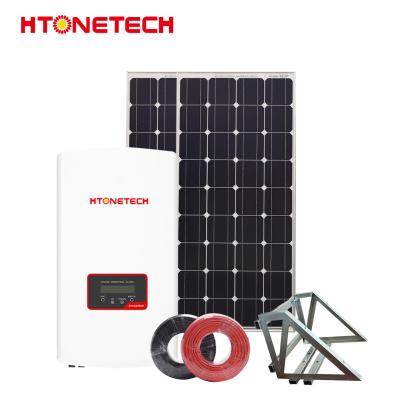China Kit Solar de 10KW Pv On Grid Bateria de Silício Monocristalino à venda