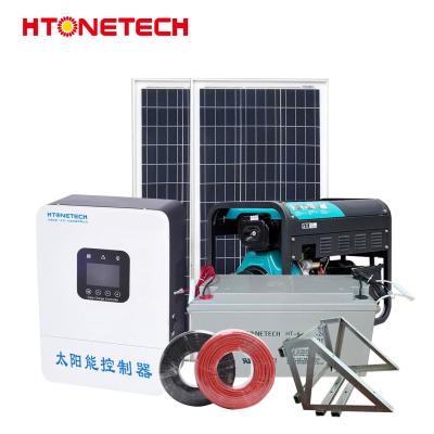 China Htonetech híbrido off-grid gerador de energia solar sistema de energia China 30kwh 40kwh painéis solares mono solar à venda