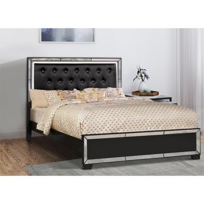 China Latest design Luxury bed set Queen size Modern upholstered set bed furniture for HOTEL BEDROOM for sale
