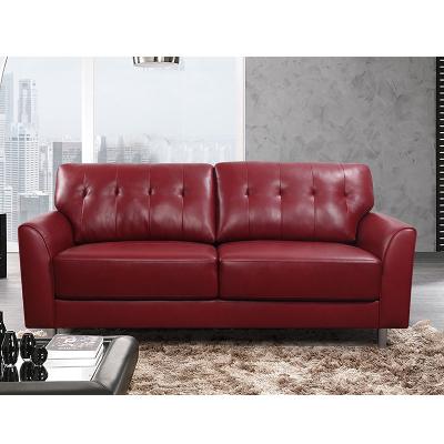 China Simple Elegance Bright Red Leather Sofa Lounge Standard Furniture Party Living Room Sofa for Single/Double Person for sale