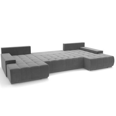 Китай Cara furniture 2024 the latest design luxury living room sofa velvet fabric U-shaped sofa storage convertible sofa продается