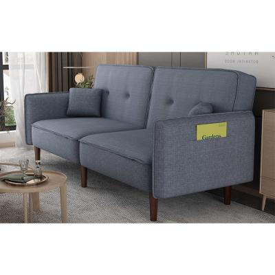 China New reciner gray Loveseat Sofa Convertible Futon Sofa sets linen Couches with Cushion king size sofa bed for five-star for sale