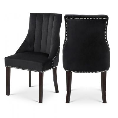 China Fabrica de muebles fábrica mayorista silla comedor terciopelo negro puede ser personalizado silla comedor en venta