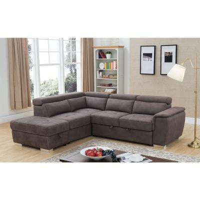 China Nordic corner fabric sofa set 2P+chaise+ottoman Lounge recliner sofa sectional leather l shaped sofa bedroom furniture for sale