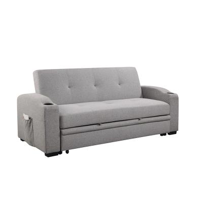 中国 America Style 3 seat sofa bed with cup holder hot selling high quality fabric sofa from factory 販売のため