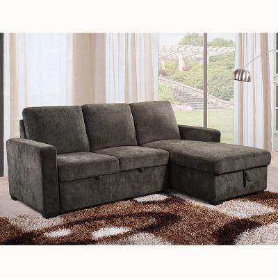 China Modern fabric European style L shaped cheap sectional Lounge sofa couch with Storage for living room en venta