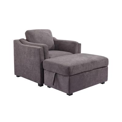 China fabric single sofa bed and ottoman set living room sofa chair high quality factory wholesale à venda