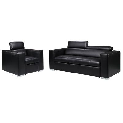 中国 Ingleside 3+1P canape moderne  living room leather sofas set chaise lounge chair sofa 販売のため