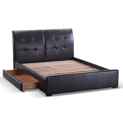 China Leather Apartment Ottoman Storage Bed With Drawers Practical for sale