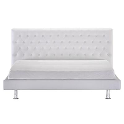 China White Practical Queen Size Upholstered Bed , Multipurpose Small Queen Bed for sale