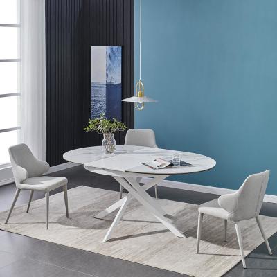 Китай Современный набор обеденного стола мебели округлой формы комнаты прожития верхней части Mable продается