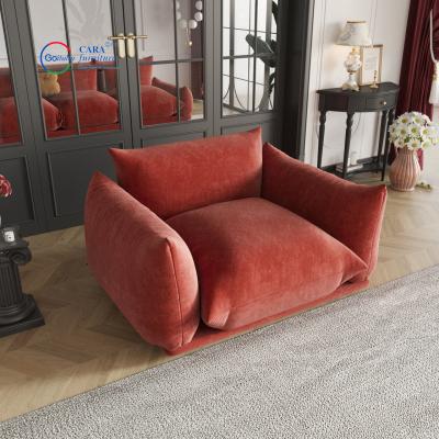中国 Popular Product One Seat Arm Sofa Removable Nordic Velvet Modern Single Sofa Chair Design 販売のため