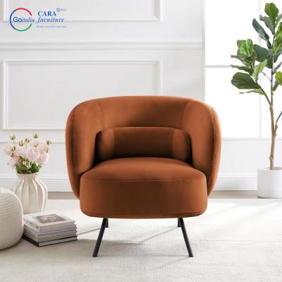 China New Design Soft Seat Fabric Arm Chair Multiple Colors Nordic Single Designer Chairs For Living Room Sofa en venta