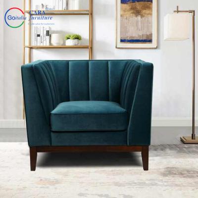 China Hot Selling New Design One Seat Soft Sofa Simple Single Arm Chair Luxury For Living Room Modern en venta
